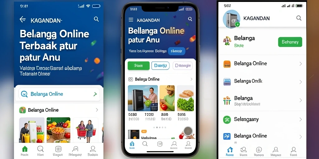 Tampilan antarmuka KAGANDAN saat berbelanja online yang menarik.