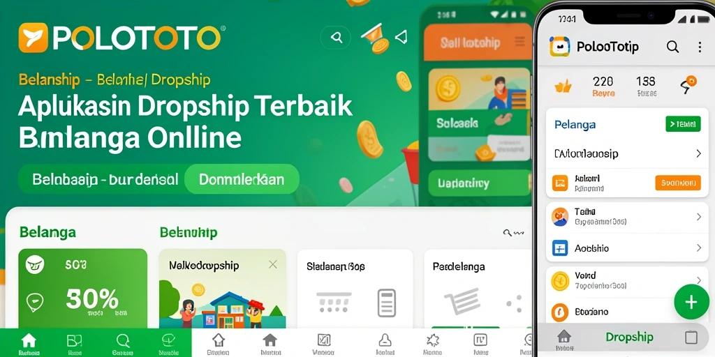 Antarmuka aplikasi POLOTOTO yang memudahkan pengguna dalam dropship.