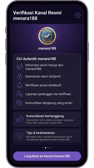 Tampilan kanal resmi menara188
